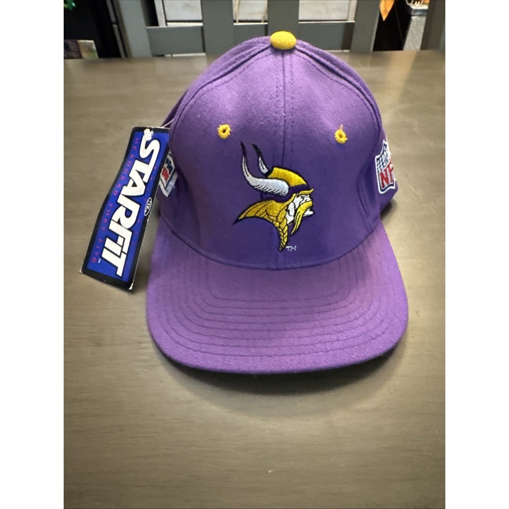 Minnesota Vikings Vtg 90's  Starter  Starfit Pro Line  Strap Back Hat - NFL NWT